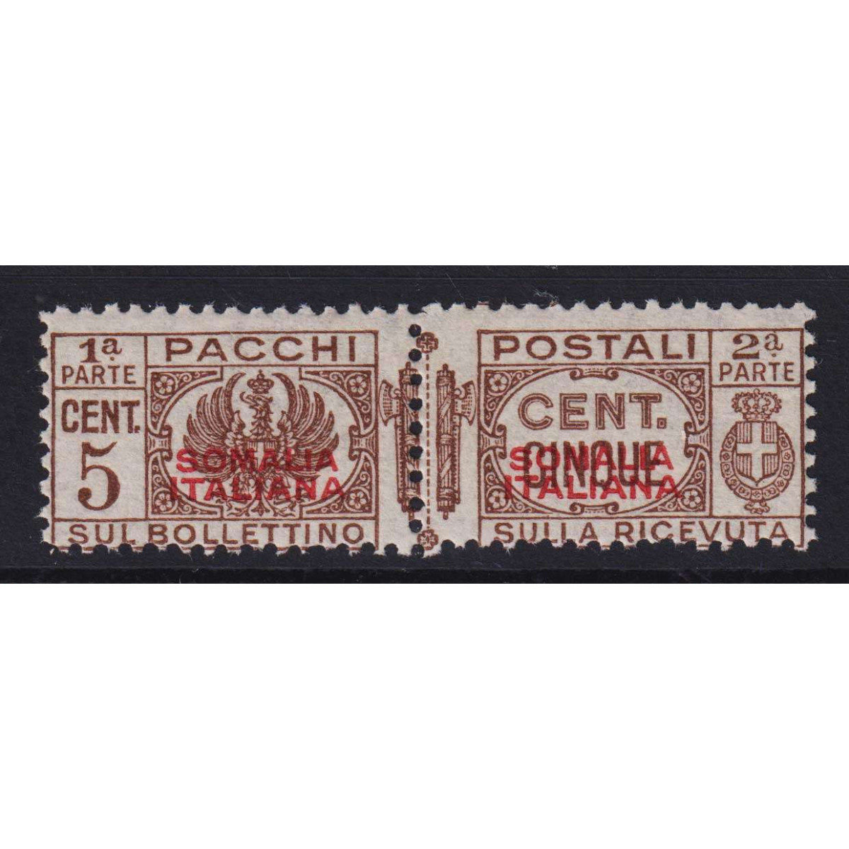 COLONIE SOMALIA 1937 PACCHI POSTALI 5 CENTESIMI N.71 G.O MLH* | Fi... COLONIE SOMALIA 1937 PACCHI POSTALI 5 CENTESIMI N.71 G.O MLH* | Fi...
