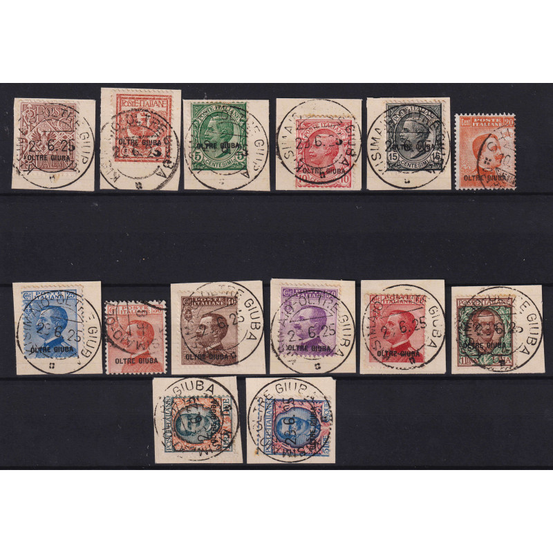 COLONIE OLTRE GIUBA 1925 SERIE COMPLETA 15 V. N.1-15 USATI  | Filat...