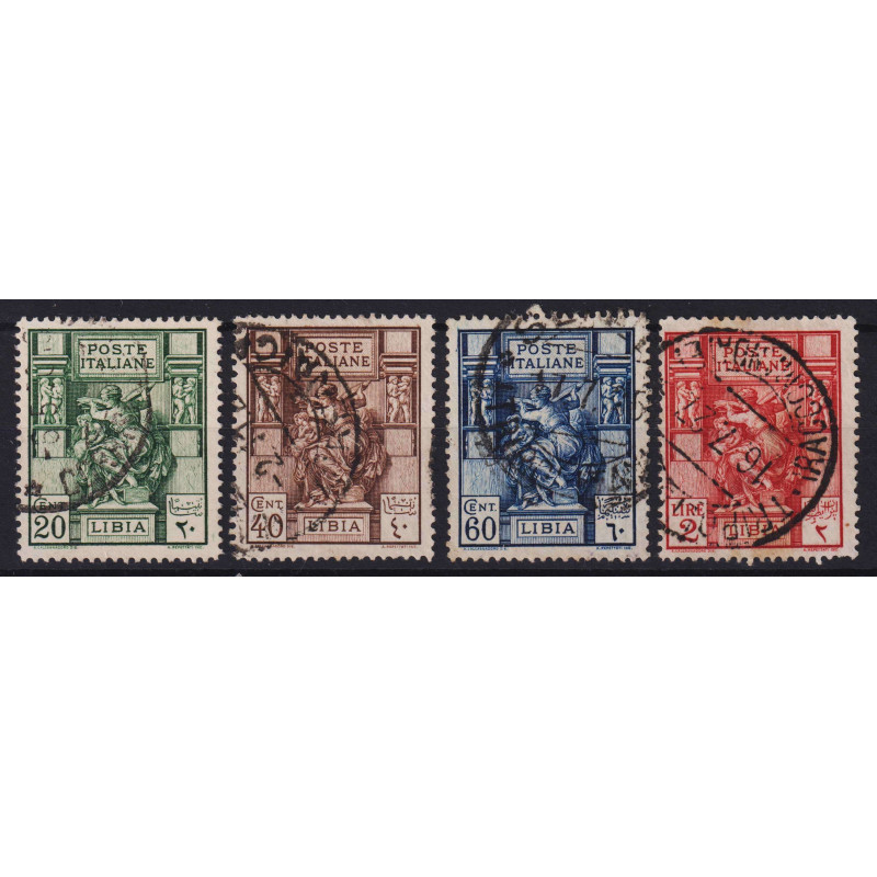 COLONIE LIBIA 1924 SIBILLA LIBICA DENT.14 4 V. USATI  | Filatelia M...