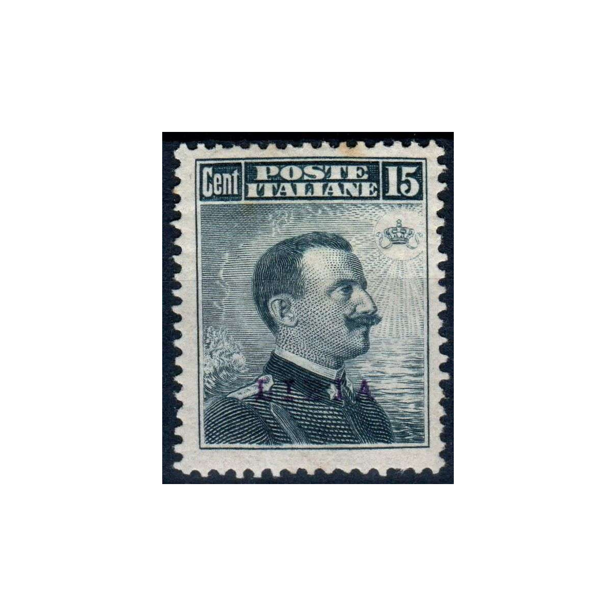 COLONIE 1912-15 LIBIA FRANCOBOLLI D'ITALIA 15 C. G.O MH* LIEVE TRAC... COLONIE 1912-15 LIBIA FRANCOBOLLI D'ITALIA 15 C. G.O MH* LIEVE TRAC...