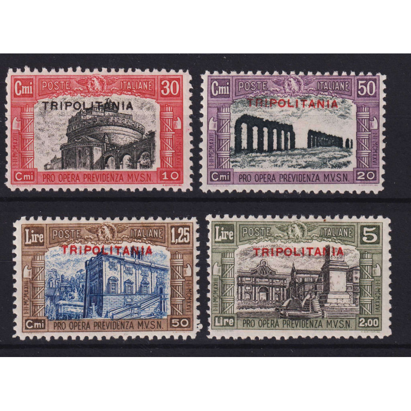 COLONIE TRIPOLITANIA 1929 MILIZIA II 4 V. G.O MH*  | Filatelia Meloni