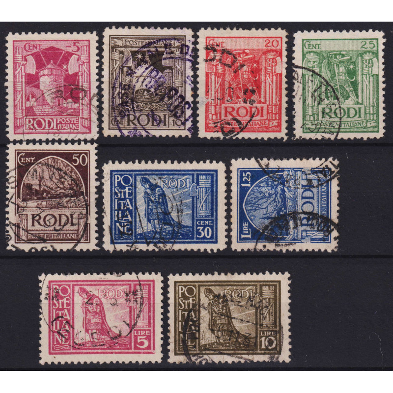 COLONIE EGEO 1929 PITTORICA DENT.11 9 V. USATI  | Filatelia Meloni