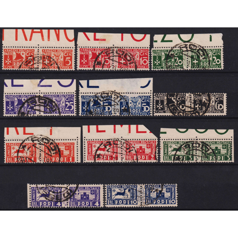 COLONIE EGEO 1934 PACCHI POSTALI 11 V. USATI  | Filatelia Meloni