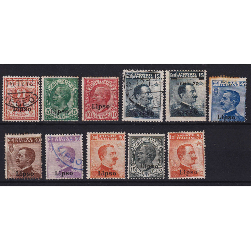 COLONIE EGEO LIPSO ORDINARIA 11 V. COMPRESO N.9 US / G.O MH*  | Fil...