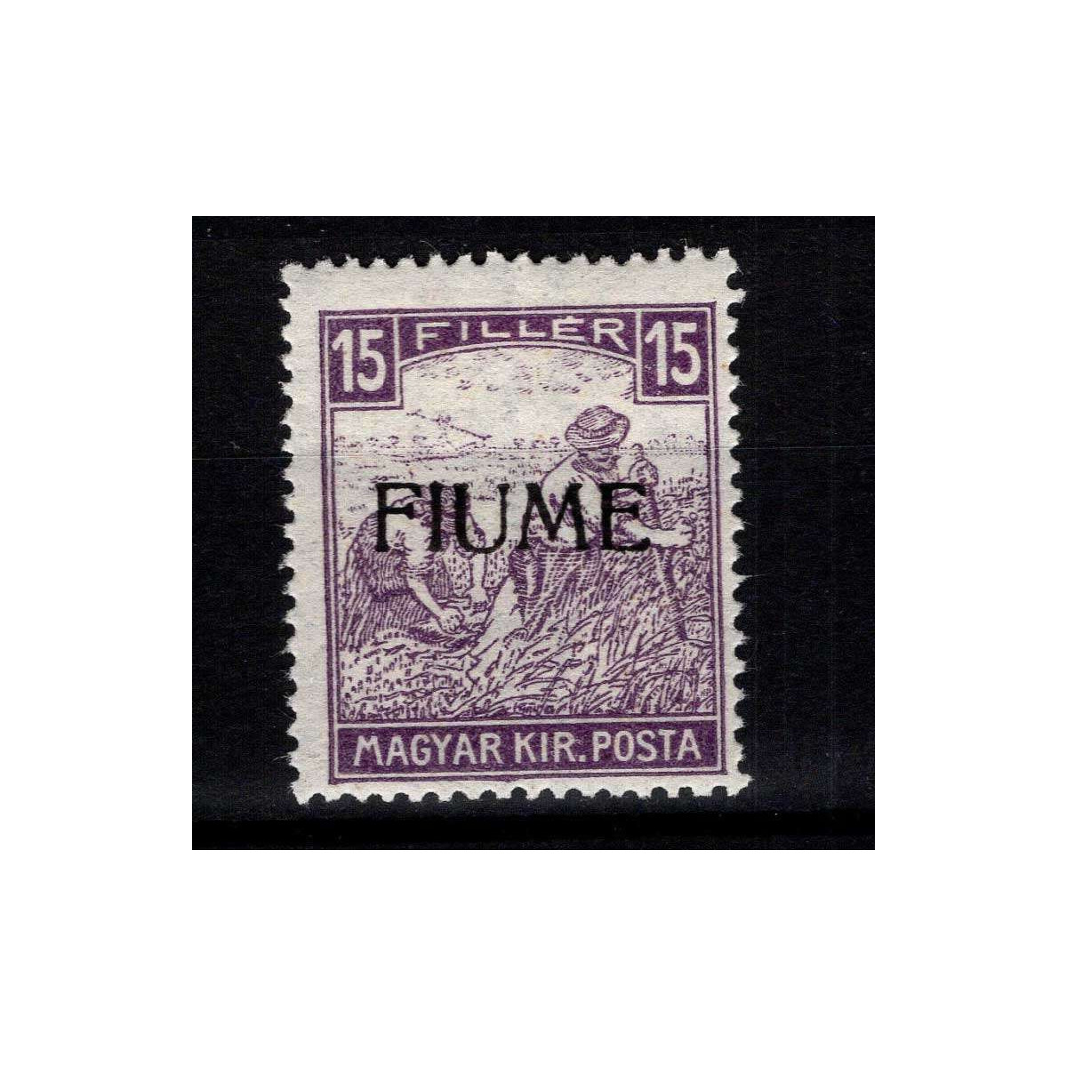 OCCUPAZIONI FIUME 1917 MIETITORI CIFRE BIANCHE15 FILLER N.23 G.O MH... OCCUPAZIONI FIUME 1917 MIETITORI CIFRE BIANCHE15 FILLER N.23 G.O MH...