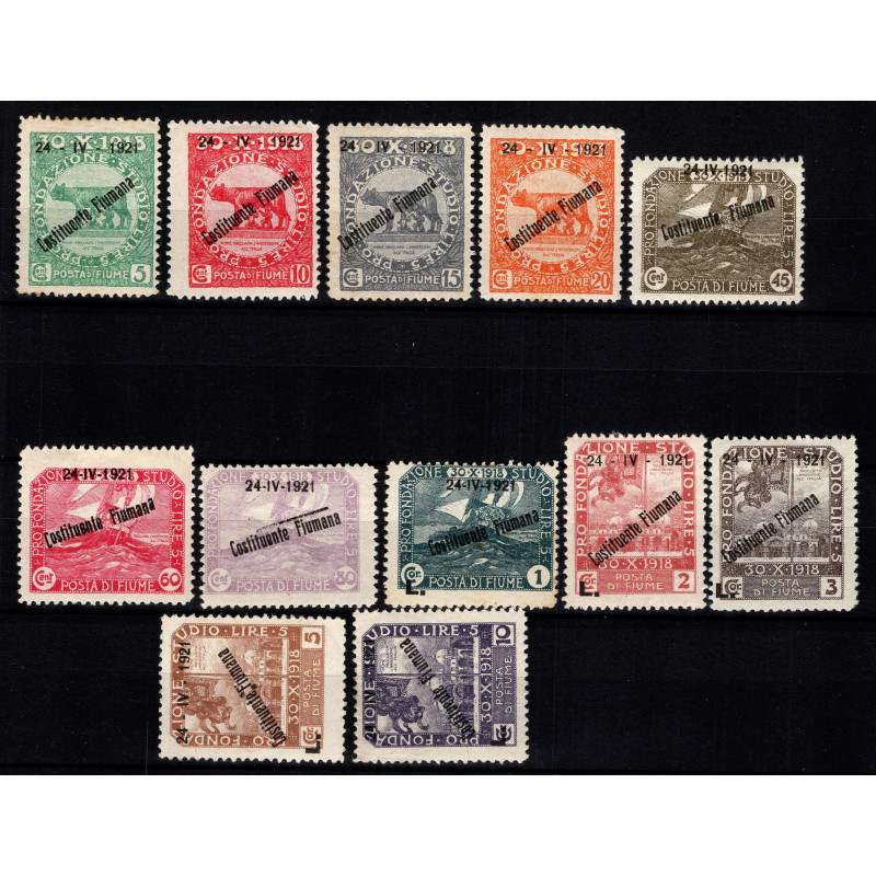 OCCUPAZIONI FIUME 1921 COSTITUENTE FIUMANA 12 V. N.164-175 G.O MH* ...