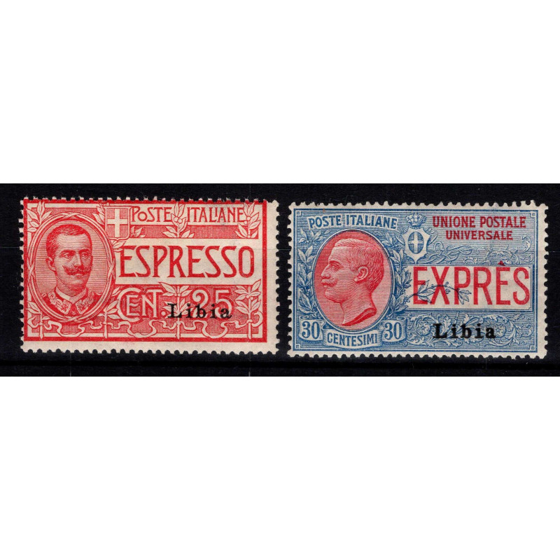 COLONIE LIBIA 1915 ESPRESSI 2 V. N.1-2 G.O MH*  | Filatelia Meloni