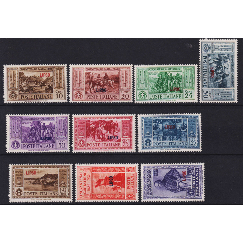 COLONIE EGEO LIPSO 1932 GARIBALDI 10 V. G.O MLH*  | Filatelia Meloni