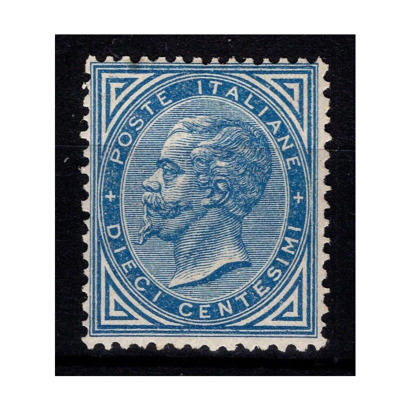 REGNO D'ITALIA 1877 10 CENTESIMI AZZURRO N.27 G.I MNH** 2 CERT.  | ...