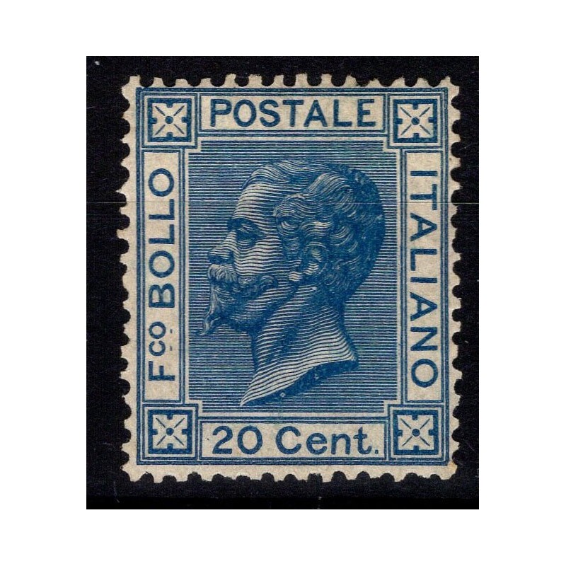 REGNO D'ITALIA 1867 20 CENTESIMI TORINO N.T26 G.I MNH** CERT.  | Fi...