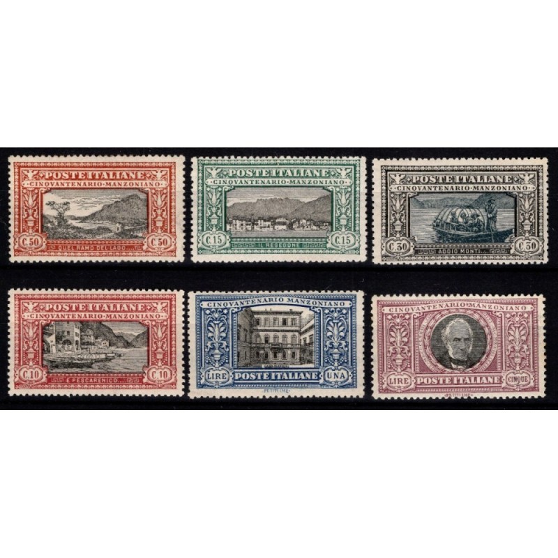 REGNO D'ITALIA 1923 MANZONI 6 V. G.I MNH** CERT. CENTRATI  | Filate...