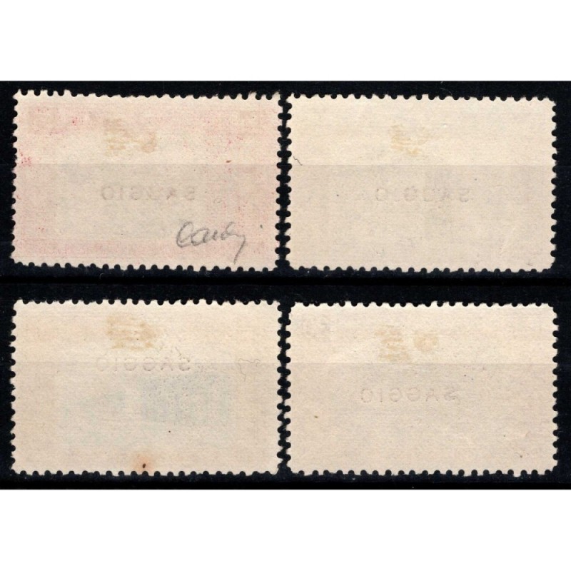 REGNO D'ITALIA 1928 MILIZIA II SOPRASTAMPATI SAGGIO 4 V. G.O MH* CE...