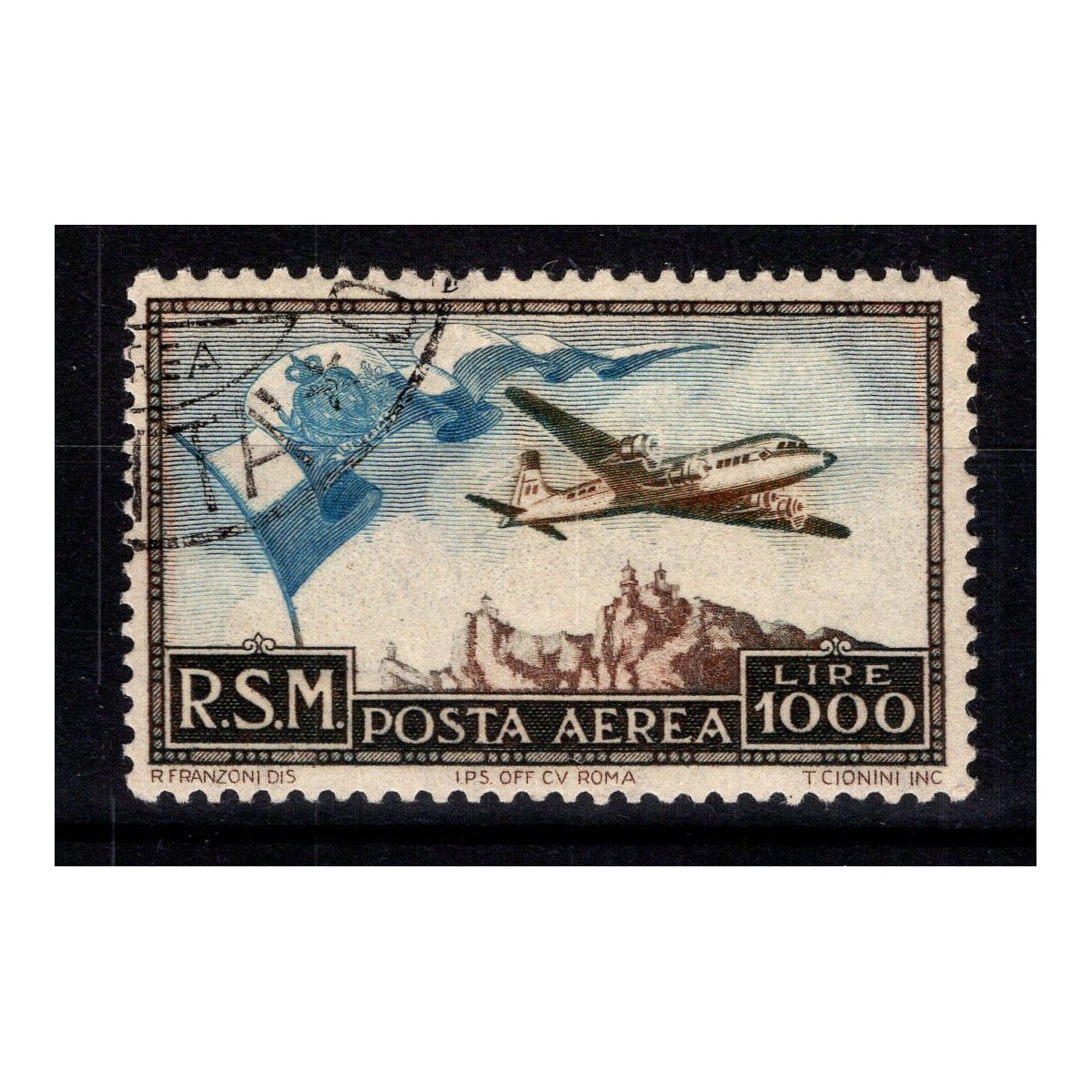 SAN MARINO 1951 POSTA AEREA BANDIERA N.99 USATO CERT. | Filatelia ... SAN MARINO 1951 POSTA AEREA BANDIERA N.99 USATO CERT. | Filatelia ...