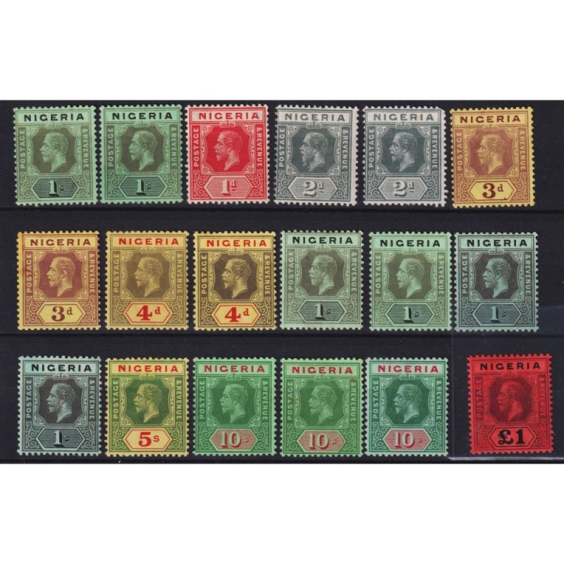 COLONIE INGLESI NIGERIA 1914 GIORGIO V 1 POUND N.21 G.O MLH*  | Fil...