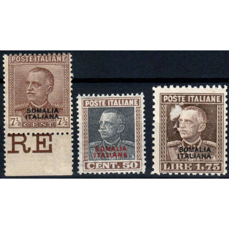COLONIE SOMALIA 1928 FRANCOBOLLI D'ITALIA 3 VALORI G.I MNH**  | Fil...