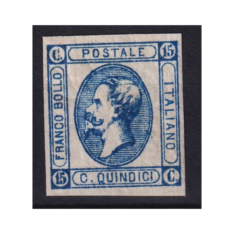 REGNO D'ITALIA 1863 15 CENTESIMI MATRAIRE GOMMA SCREPOLATA G.I MNH*...