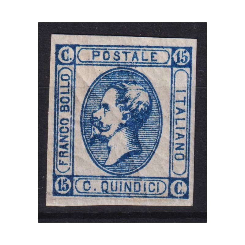 REGNO D'ITALIA 1863 15 CENTESIMI MATRAIRE GOMMA SCREPOLATA G.I MNH*...