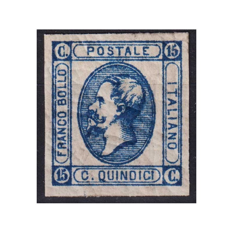 REGNO D'ITALIA 1863 15 CENTESIMI MATRAIRE GOMMA SCREPOLATA G.I MNH*...