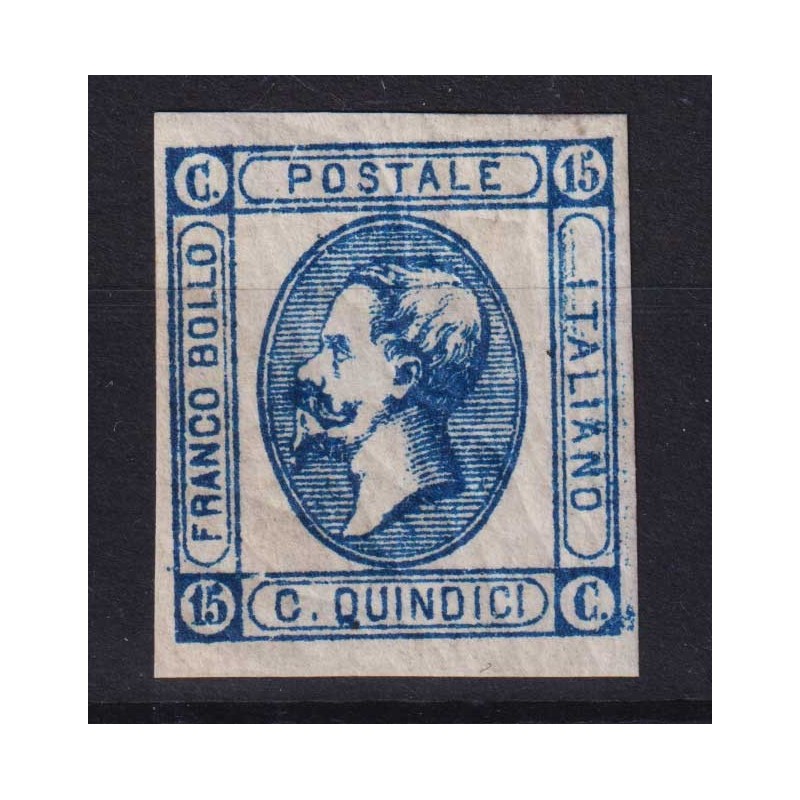REGNO D'ITALIA 1863 15 CENTESIMI MATRAIRE GOMMA SCREPOLATA G.I MNH*...