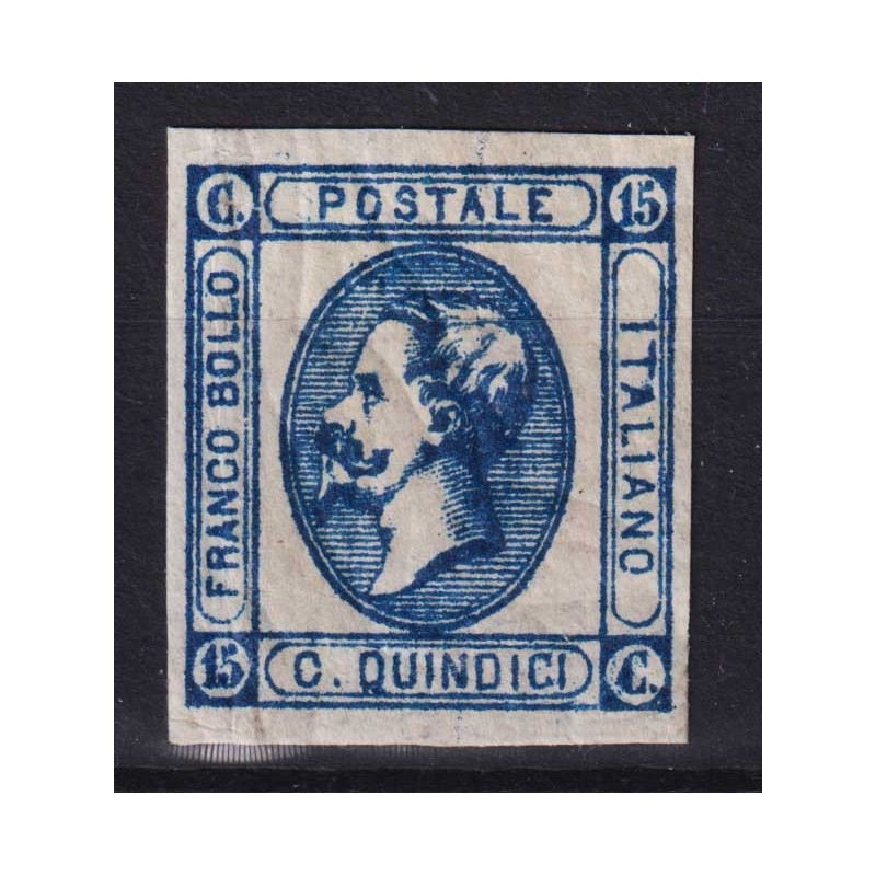 REGNO D'ITALIA 1863 15 CENTESIMI MATRAIRE GOMMA SCREPOLATA G.I MNH*...