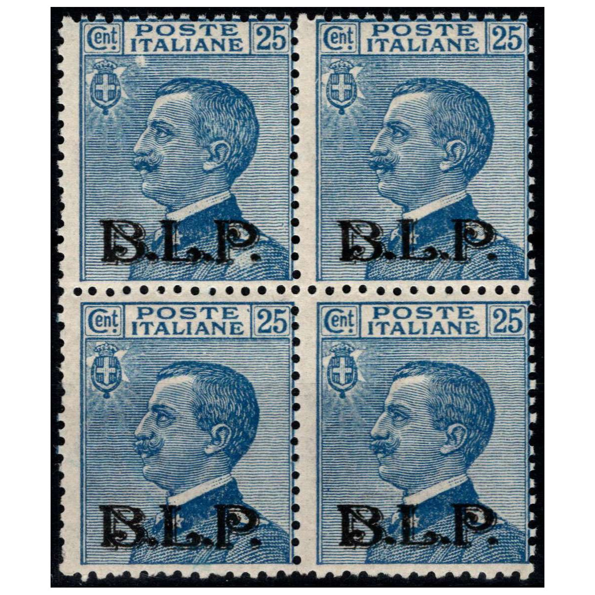 1922-23 REGNO B.L.P. 25 c. AZZURRO n.8 QUARTINA CERT. G.I. MNH** |... 1922-23 REGNO B.L.P. 25 c. AZZURRO n.8 QUARTINA CERT. G.I. MNH** |...