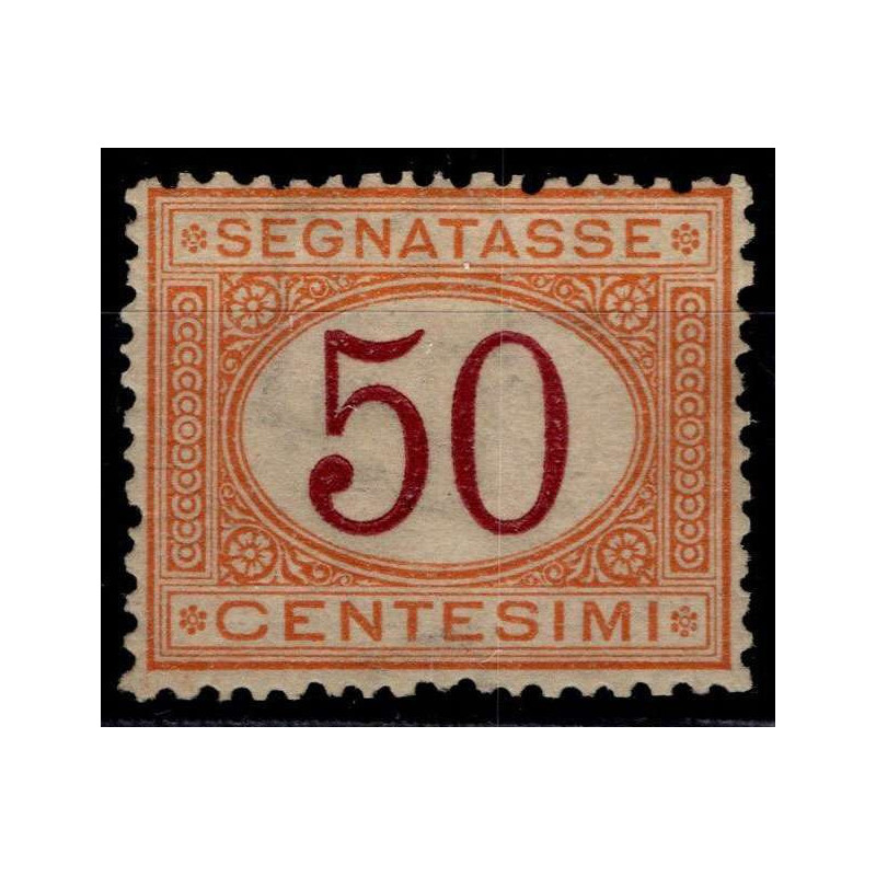 REGNO D'ITALIA 1870-74 SEGNATASSE CIFRA IN OVALE 50 CENTESIMI N.9 G...