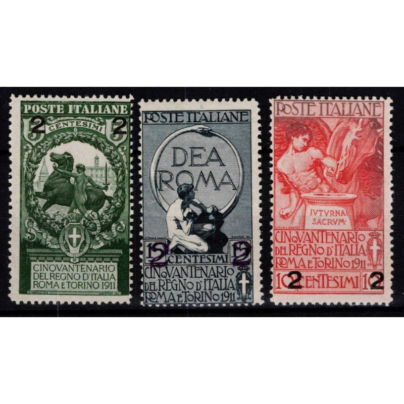 REGNO D' ITALIA 1913 UNITA' D'ITALIA 3 V. G.I MNH**  | Filatelia Me...