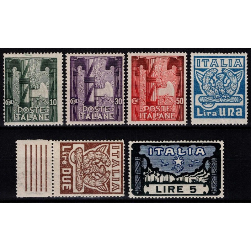 REGNO D' ITALIA 1923 MARCIA SU ROMA 6 VALORI G.I MNH** CENTRATI  | ...