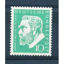 R.F.T 1955 CENTENARIO NASCITA O.VON MILLER G.I Germania francobolli filatelia stamps