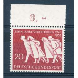R.F.T 1955 DECENNALE DELL'ESODO DALL'EST G.I Germania francobolli filatelia stamps