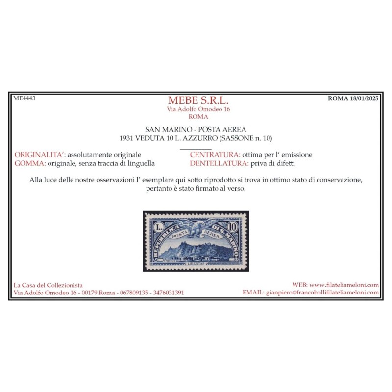 NAPOLI 1858 STEMMA DELLE DUE SICILIE 10 GRANA N.11b USATO FIRMATO RAYBAUDI Sicilia francobolli filatelia stamps