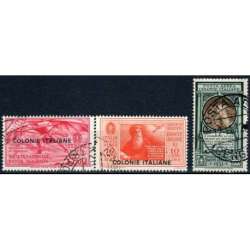 COLONIE EMISSIONI GENERALI 1932 DANTE COMPRESA P. AEREA 19 VAL. USATI Colonie francobolli filatelia stamps