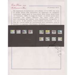 VATICANO 1984 12 PROVE NON DENTELLATE I VIAGGI DEL PAPA Vaticano francobolli filatelia stamps