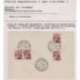 1962 REPUBBLICA 4 PROVE DI STAMPA PER MACCHINETTE SU CARTOLINA repubblica italiana francobolli filatelia stamps
