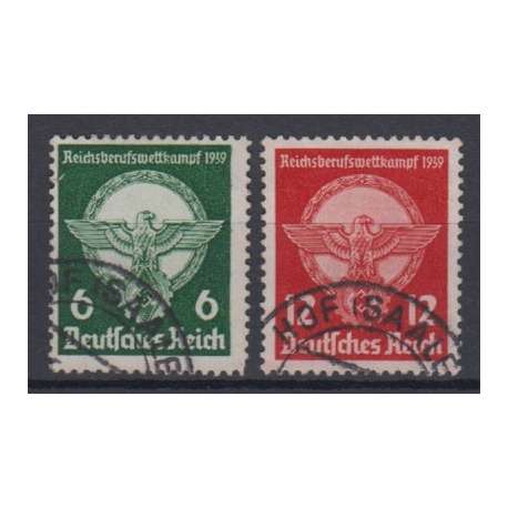 GERMANIA REICH 1939 II CONCORSO PROFESSIONALE GIOVENTU' OPERAIA US. Germania francobolli filatelia stamps