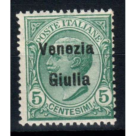 OCCUPAZIONI VENEZIA GIULIA 1918-19 5 CENTESIMI N.21 G.I MNH** Occupazioni francobolli filatelia stamps