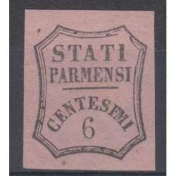 PARMA 1857 SEGNATASSE PER GIORNALI 6 c. n.1 CERT. G.I. MNH** Modena e Parma francobolli filatelia stamps