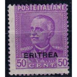COLONIE ERITREA 1928-29 PARMEGGIANI 50 CENTESIMI N.136 G.I MNH** F. SORANI Colonie francobolli filatelia stamps