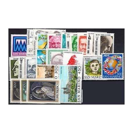 1982 SAN MARINO ANNATA COMPLETA G.I. San Marino francobolli filatelia stamps
