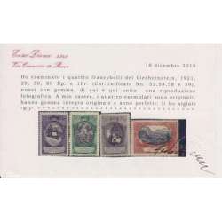 LIECHTENSTEIN 1921 VEDUTE ED EFFIGI PRINCIPE GIOVANNI II 8 V. G.I MNH** CERT. Liechtenstein francobolli filatelia stamps