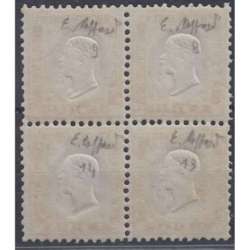 REGNO 1862 QUARTINA 10 C. N.1 BISTRO GIALLASTRO G.I MNH** CENTRATI 2 CERT. regno d' Italia francobolli filatelia stamps
