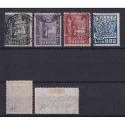 REGNO D'ITALIA 1923 MARCIA SU ROMA 6 V. USATI ALCUNI ANNULLI ORIGINALI regno d' Italia francobolli filatelia stamps