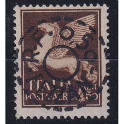 OCCUPAZIONI FEZZAN 1943 POSTA AEREA 50 CENTESIMI N.3 G.O MH* CERT. Occupazioni francobolli filatelia stamps