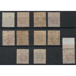 COLONIE ERITREA 1893 SOPRASTAMPATI 11 V. G.I. MNH** CERT. Colonie francobolli filatelia stamps