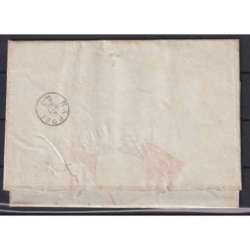 SARDEGNA 1862 STRISCIA DI 5 V. + 1 V. N.13D USATA SU BUSTA CERT. Sardegna francobolli filatelia stamps
