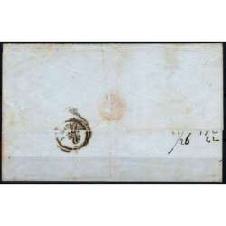 LOMBARDO VENETO 1854 MARCA 15 C. CALCOGRAFICA N.7 USATA SU BUSTA Lombardo Veneto francobolli filatelia stamps