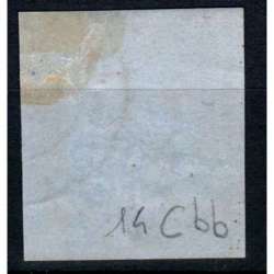 SARDEGNA 1861 10 CENTESIMI N.14Cbb OLIVA BRUNASTRO SCURISSIMO US. Sardegna francobolli filatelia stamps