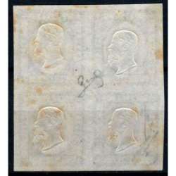 1861 PROVINCE NAPOLETANE 1 gr. n.19 BLOCCO DA 4 CERT. OSS. G.I. MNH** Napoli francobolli filatelia stamps