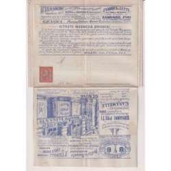 REGNO 1887 FRANCALETTERE UMBERTO 1 C. SU 2 C. N.1 G.O MH* SU BUSTA CERT. regno d' Italia francobolli filatelia stamps