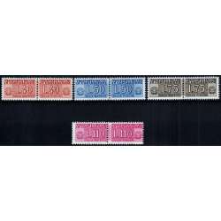 1953 REPUBBLICA PACCHI IN CONCESSIONE RUOTA 4 V. G.I MNH** CON CERT. repubblica italiana francobolli filatelia stamps